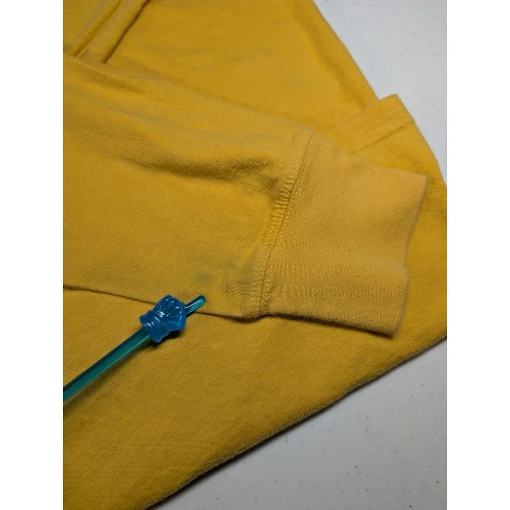 The North Face‎ Long Sleeve T Shirt Adult Small Yellow Never Stop Exploring Logo